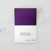 Lila Maurer-Glas mit den Wedding Leuchtkäfern Dankeskarte (Innenseite)