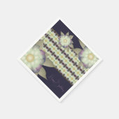 Lila Mauve Aquamarin und Gold Serviette (Ecke)