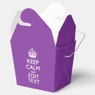 Lila Mauve BEHALTE CALM UND Text bearbeiten Geschenkschachtel