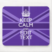 Lila Mauve Behielt Ruhe und Ihre Textunionsbuchse Mousepad (Vorne)