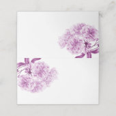 Lila Mauve Blüte Blumenzelt Platzkarten (Außenseite Aufgefaltet)