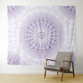 Lila Mauve Geometric Mandala Wandteppich (Beispiel (Horizontal))