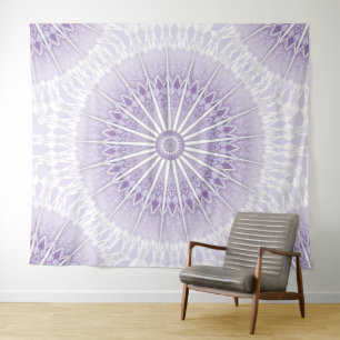 Lila Mauve Geometric Mandala Wandteppich