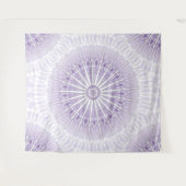 Lila Mauve Geometric Mandala Wandteppich (Vorderseite (Horizontal))
