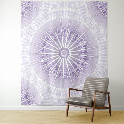 Lila Mauve Geometric Mandala Wandteppich (Beispiel)