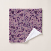 lila mauve geometrisch badhandtuch set (Waschlappen)