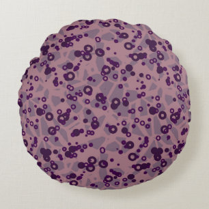 lila mauve geometrisch rundes kissen