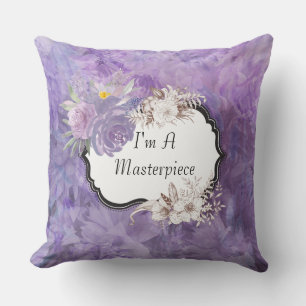 Lila Mauve Leidenschaft Florales Meisterwerk Kisse Kissen