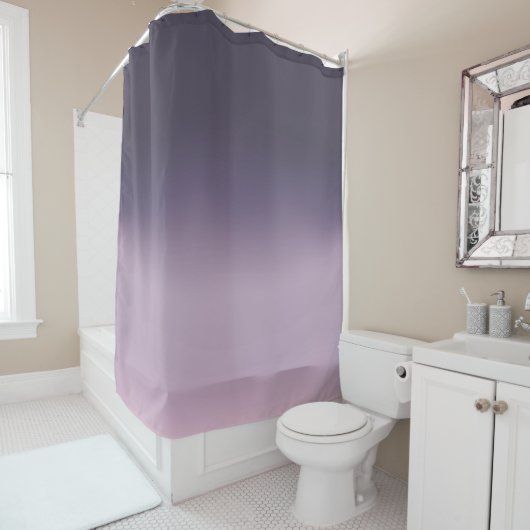 Lila Mauve Ombre Elegant Gradient  Duschvorhang (Beispiel)