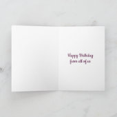 Lila Mauve Pink Floral 80. Geburtstag Karte (Innenseite)