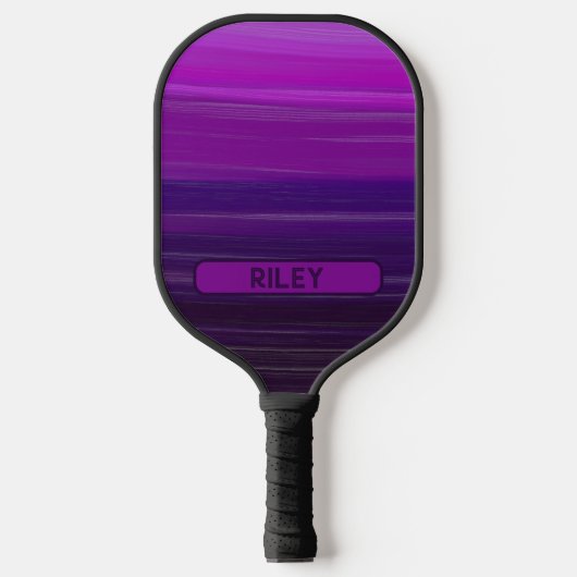 Lila Mauve Strive Add Name Monogram Team Pickleball Schläger (Vorderseite)