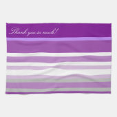 Lila Mauve und Weiß Geschirrtuch (Horizontal)