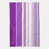 Lila Mauve und Weiß Geschirrtuch (Vertikal)