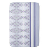 Lila Mauve und Weiß mit Grau Badematte (Vorderseite Vertikal)