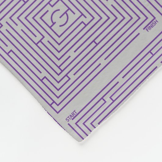 Lila Maze Fleecedecke (Ecke)