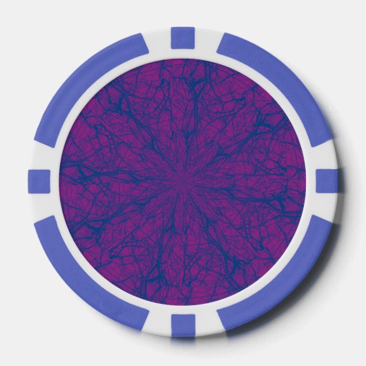Lila Maze Poker Chips (Vorderseite)