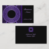 Lila Medaillon-Visitenkarte Visitenkarte (Vorne/Hinten)