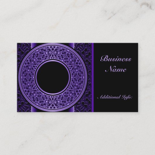 Lila Medaillon-Visitenkarte Visitenkarte (Vorderseite)