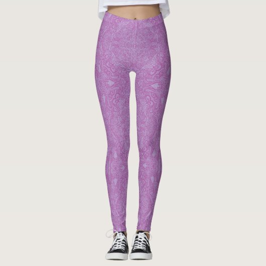 Lila-Medallion-Leggings Leggings (Vorderseite)