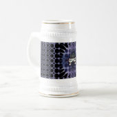 Lila Meditation Bierglas (Vorderseite Links)