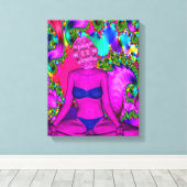 Lila Meditation Leinwanddruck (Insitu (Holzboden))