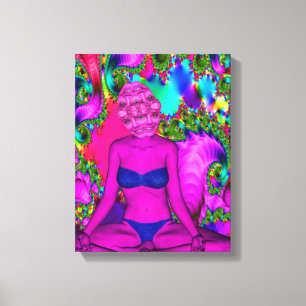 Lila Meditation Leinwanddruck