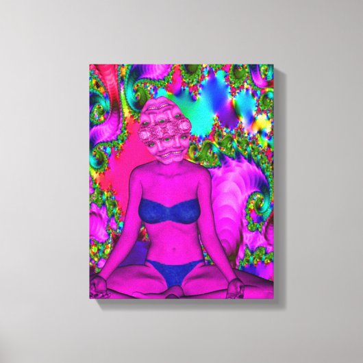 Lila Meditation Leinwanddruck (Vorderseite)