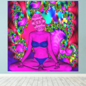 Lila Meditation Leinwanddruck (Insitu (Holzboden))