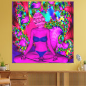 Lila Meditation Leinwanddruck (Insitu (Wohnzimmer))