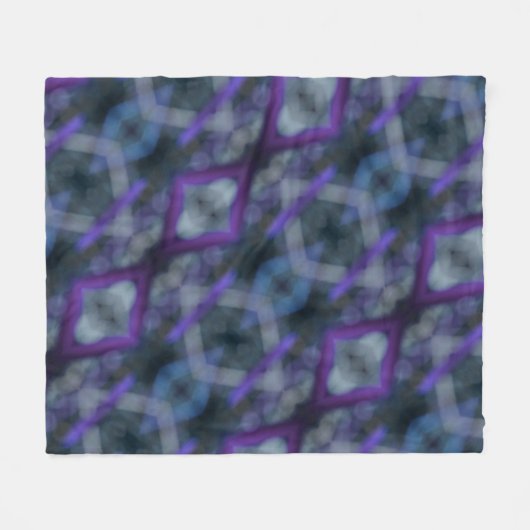 Lila Medley Boho Chic Fleecedecke (Vorderseite (Horizontal))