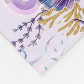 Lila Meer Fleecedecke (Ecke)