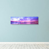 Lila Meer Sonnenuntergang Reflektion Panoramasicht Leinwanddruck (Insitu (Holzboden))