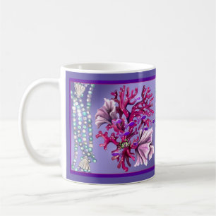 Lila Meeresmeerjungfrau Kaffeetasse