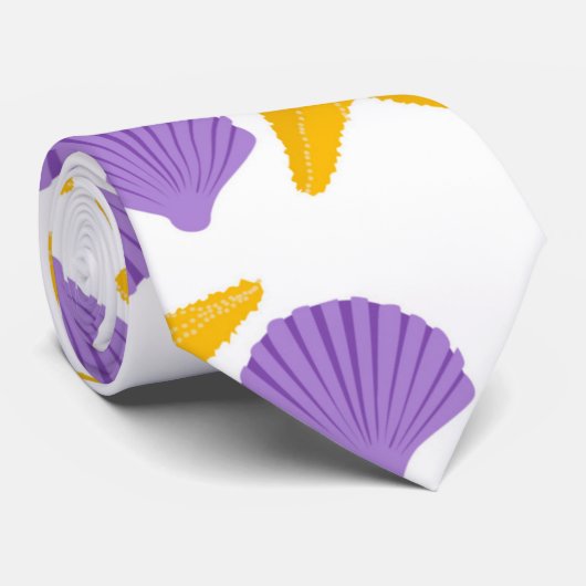 Lila Meeresschnecken Krawatte (Gerollt)