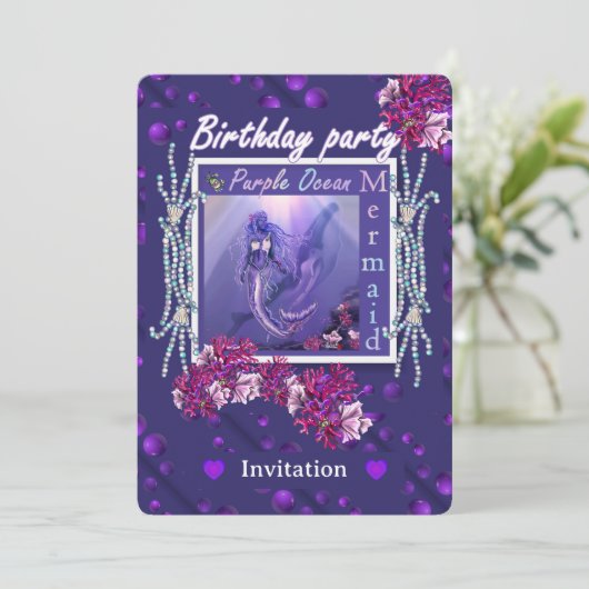 Lila Meerjungfrau (Stehend Vorderseite)