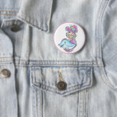 Lila Meerjungfrau Button (Beispiel)