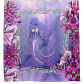 Lila Meerjungfrau Duschvorhang (Vorderseite)