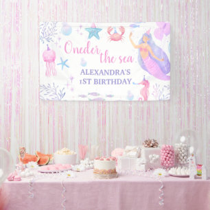Lila Meerjungfrau Einjährige Die Meeresfee 1. Gebu Banner