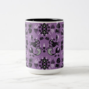 Lila Meerjungfrau Fantasie Zweifarbige Tasse