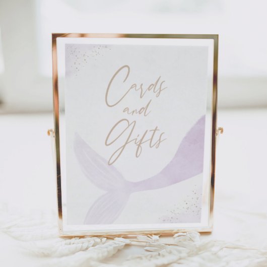 Lila Meerjungfrau Geburtstagskarten und Geschenke Poster