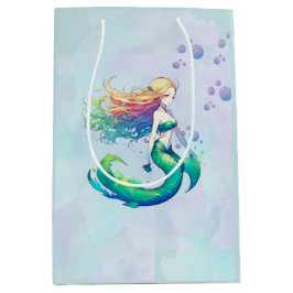 Lila Meerjungfrau Geburtstagsthema im Party des Me Mittlere Geschenktüte