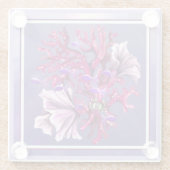 Lila Meerjungfrau Glasuntersetzer (Rückseite)