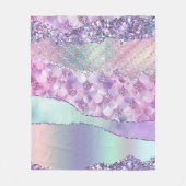 Lila Meerjungfrau Glitzer Fleecedecke (Vorderseite)