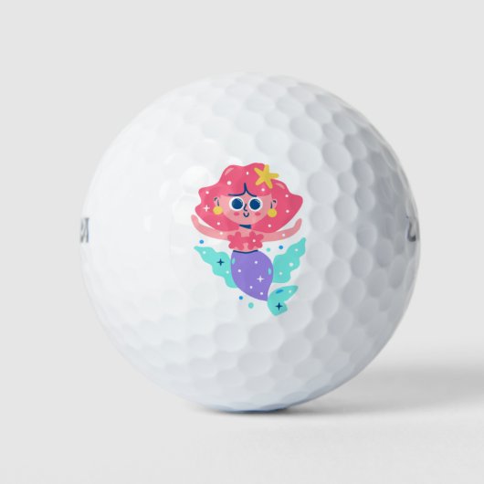 Lila Meerjungfrau Golfball (Vorderseite)