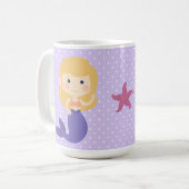 Lila Meerjungfrau Kaffeetasse (Vorderseite Links)