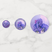 Lila Meerjungfrau Konfetti (Rückseiten)