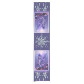 Lila Meerjungfrau Kurzer Tischläufer (Vorderseite)