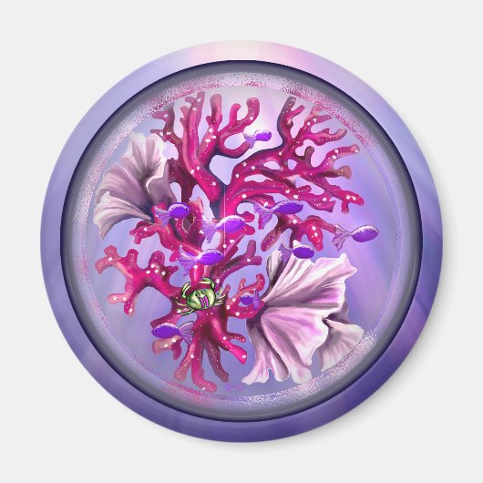 Lila Meerjungfrau Magnet (Vorne)