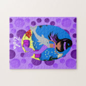 Lila Meerjungfrau mit Dolphin Puzzle (Horizontal)