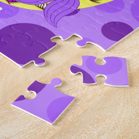 Lila Meerjungfrau mit Dolphin Puzzle (Seite)